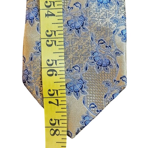 Ermenegildo Zegna Men’s Gold Blue Quiet Luxury Pattern core Preppy core - Picture 5 of 7